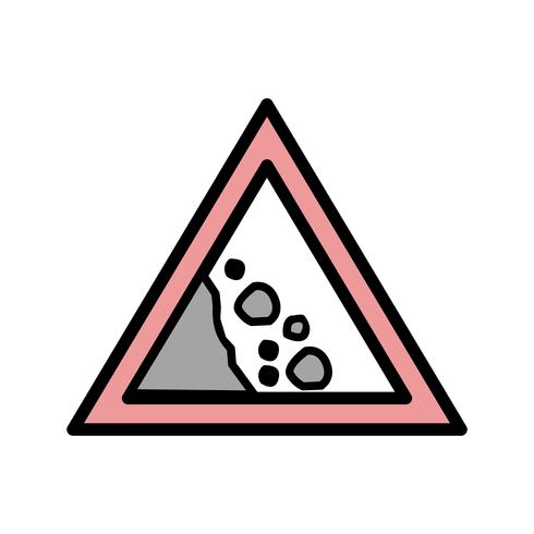 Vector Falling rock Icon