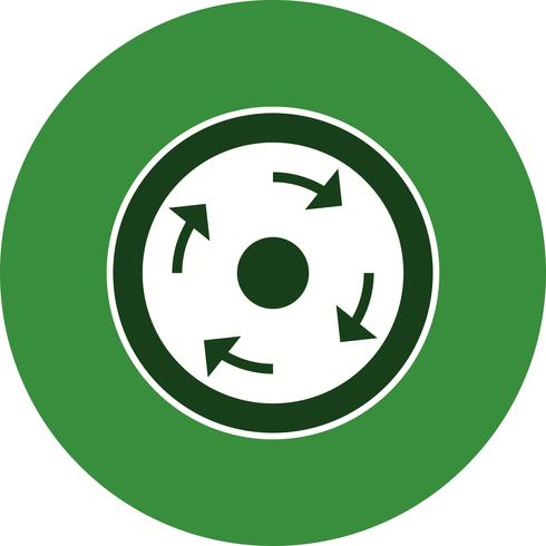 Vector Compulsory roundabout Icon