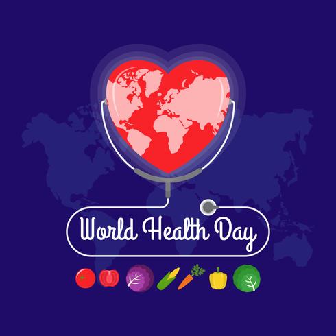 World Health Day Template vector