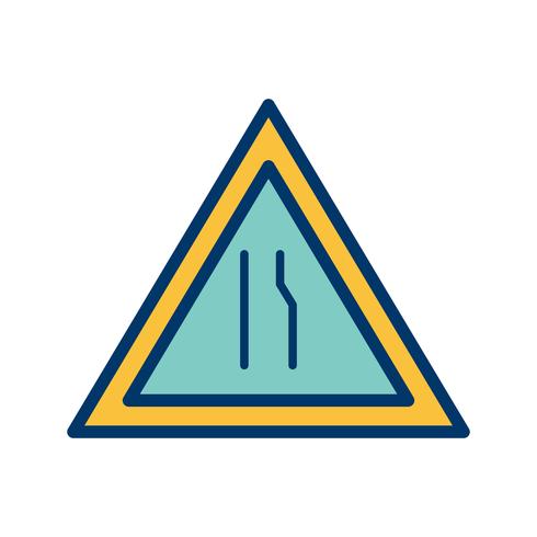 Vector Dual Carriageway ahead Icon