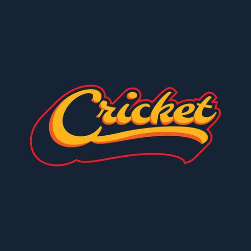 Cricket Lettering Logo vector