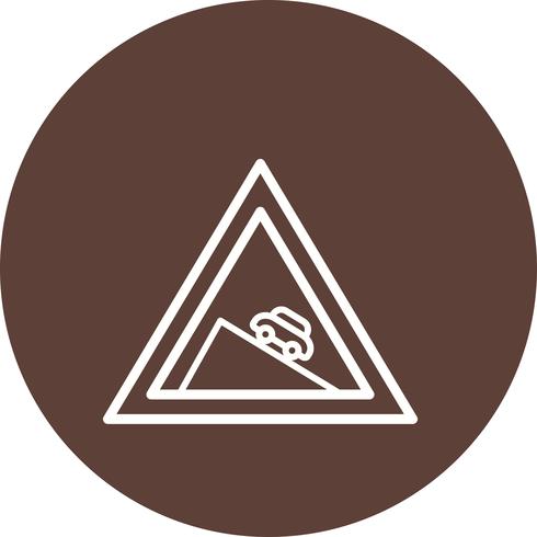 Vector Dangerous descent Icon