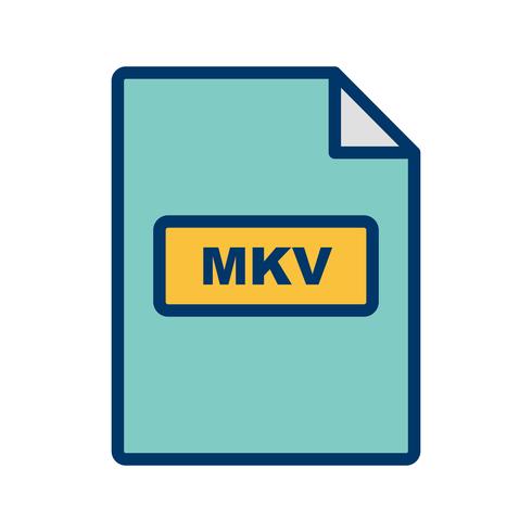 icono de vector de mkv