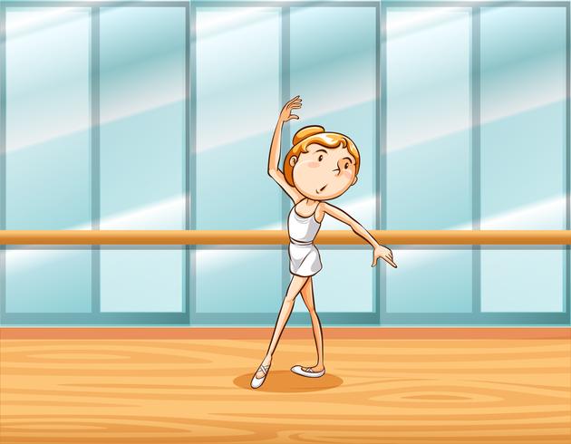 Ballet dancer warming up vector