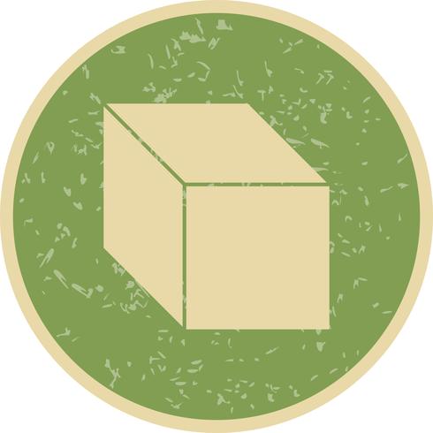 Icono de vector de cubo