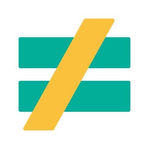 NotEqualTo Vector Icon