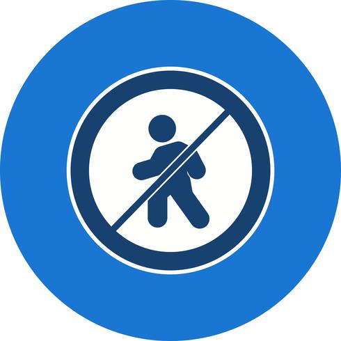Vector No entry for pedestrians Icon