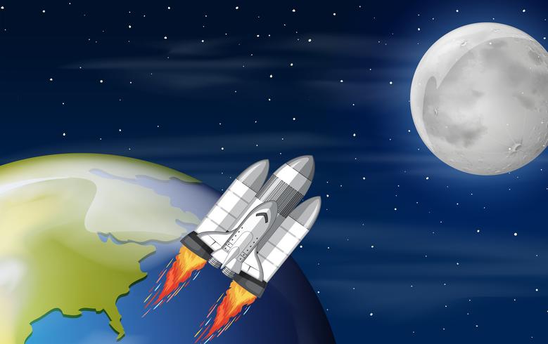 A spaceship in the space 366808 Vector Art at Vecteezy