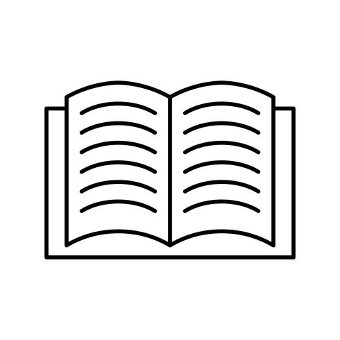 icono de vector de libro abierto