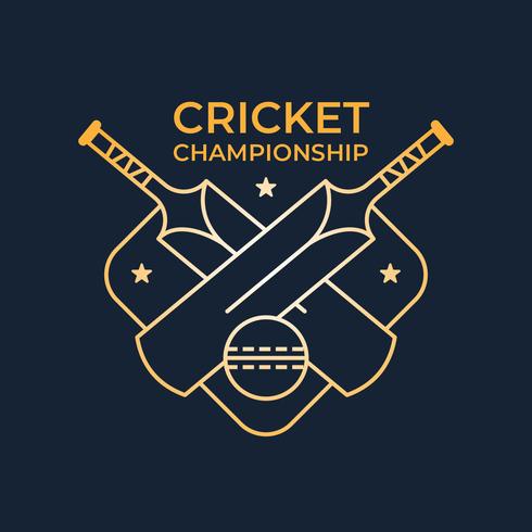 Cricket championship logo vector
