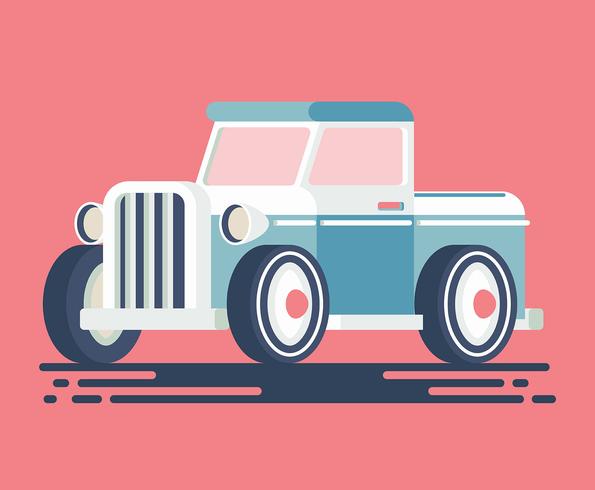 Ilustración de coche retro vector