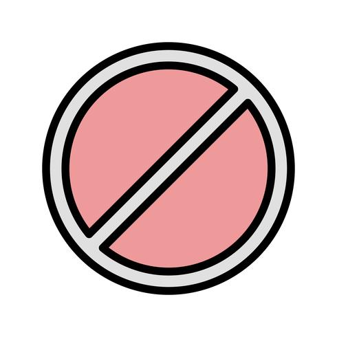 Icono de vector prohibido