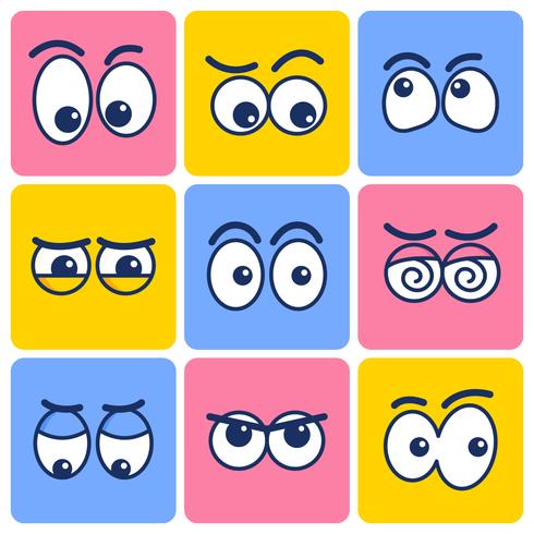 Cartoon eyes clipart vector
