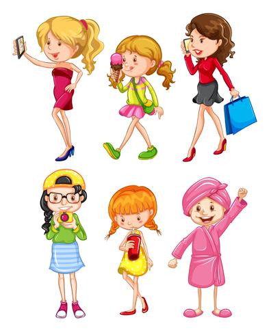 Set of female character vector