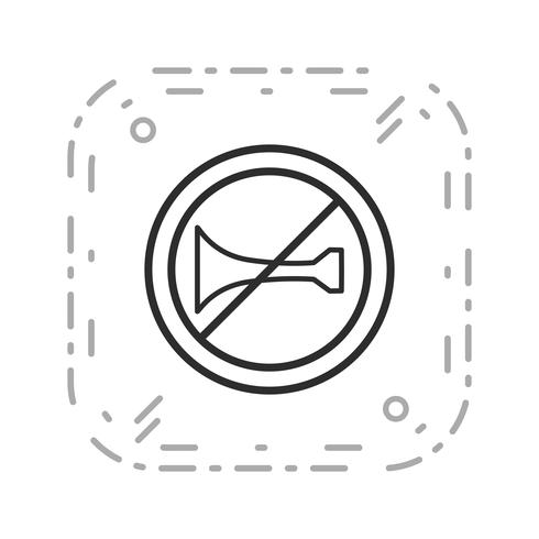 Vector Audible warning devices prohibited Icon