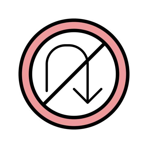 Vector No U-turn Icon