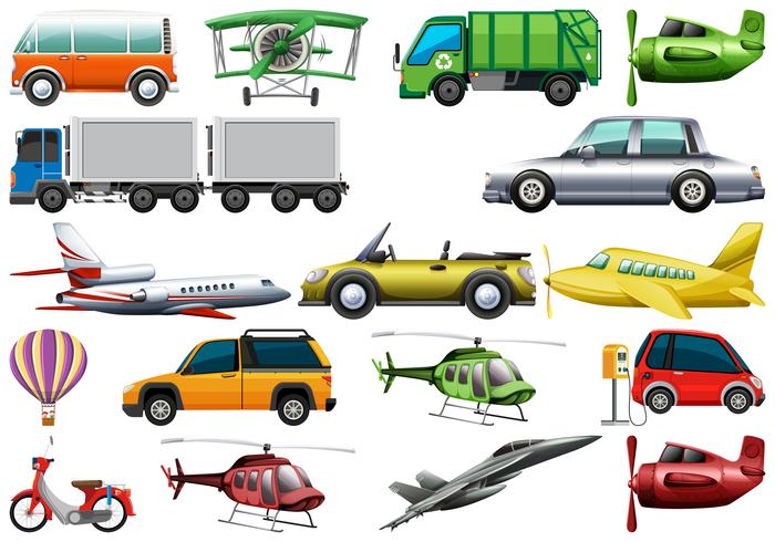 Set of transportation vehicle vector