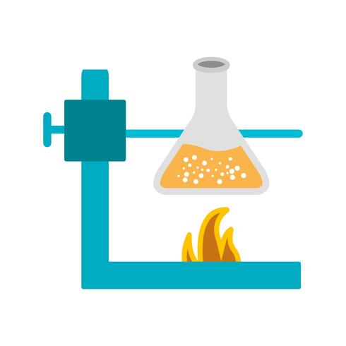 Fire Under Flask Vector Icon