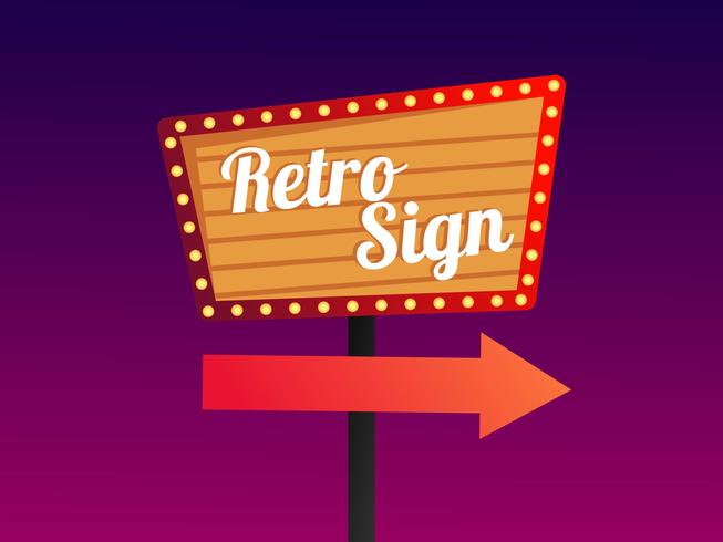 Awesome Retro Sign	 vector