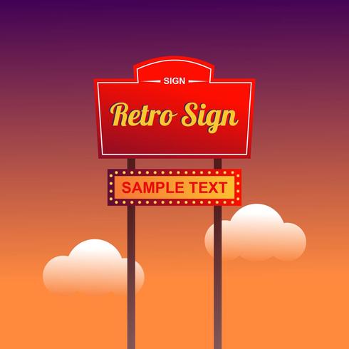 Awesome Retro Sign	 vector