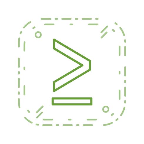Greater than or equal to Vector Icon