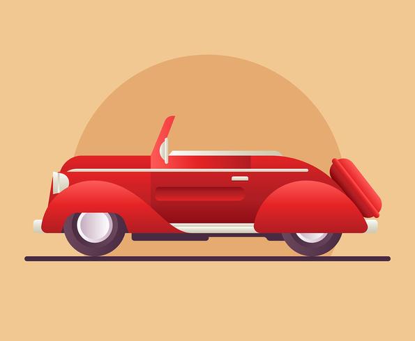 Ilustración de coche retro vector