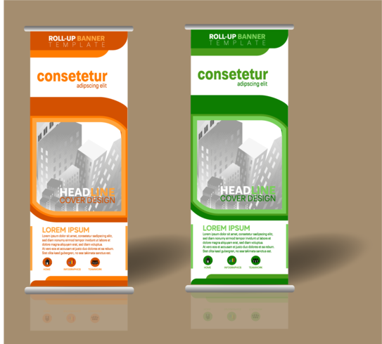 ROLL UP BANNER TEMPLATE DESIGN vector