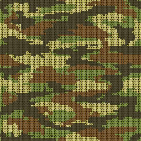 Textura inconsútil que hace punto abstracta. Fondo de patrón de camuflaje decorativo militar. Ilustracion vectorial vector