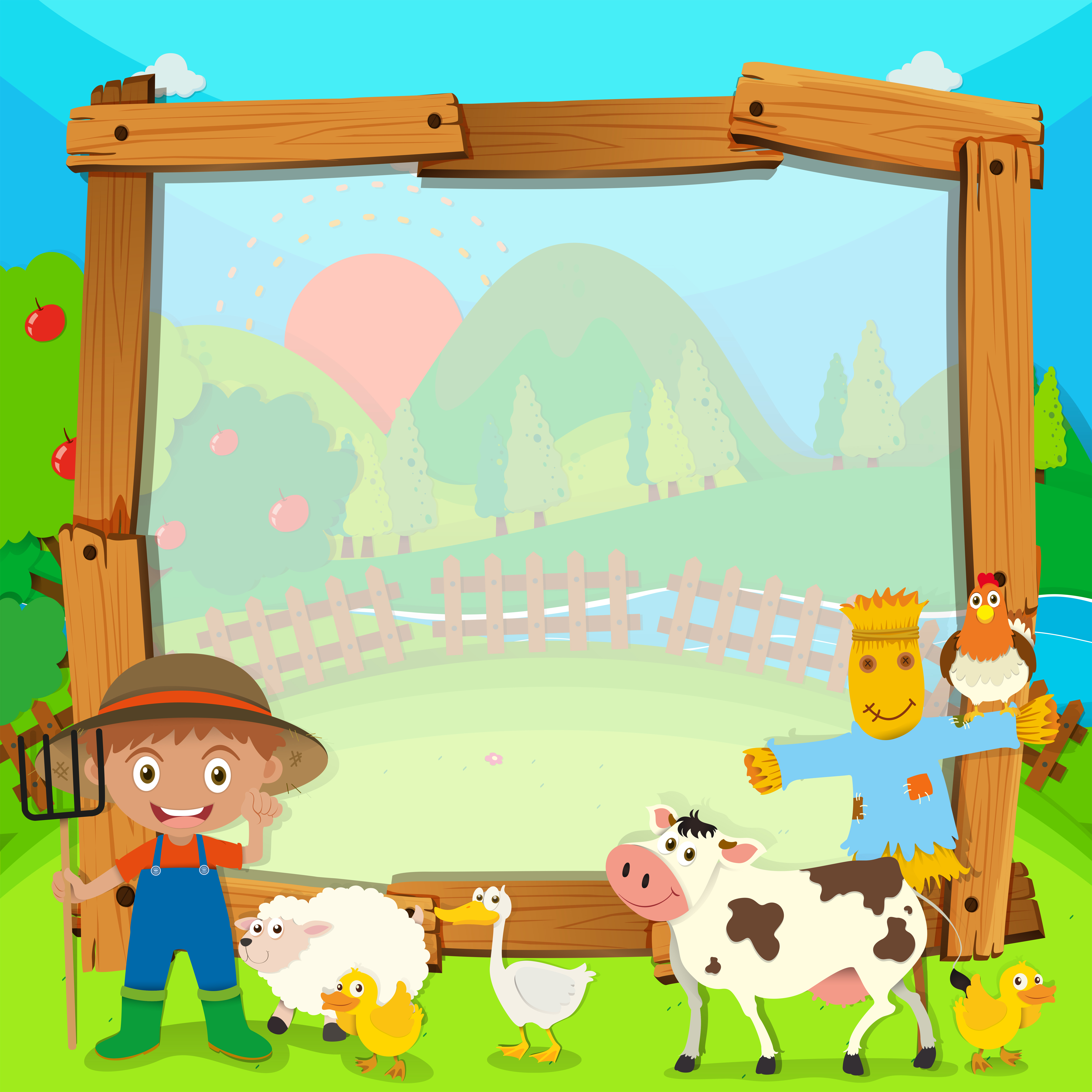 The gallery for > Farm Animal Border Clip Art