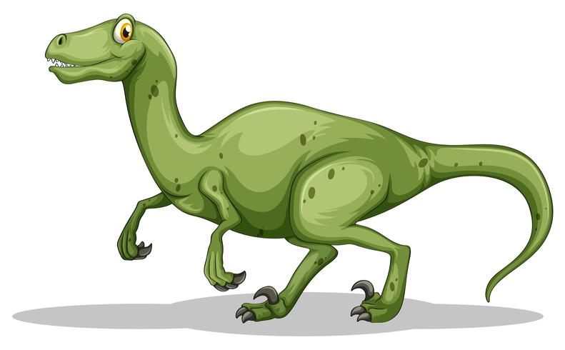 Dinosaurio verde con garras afiladas vector