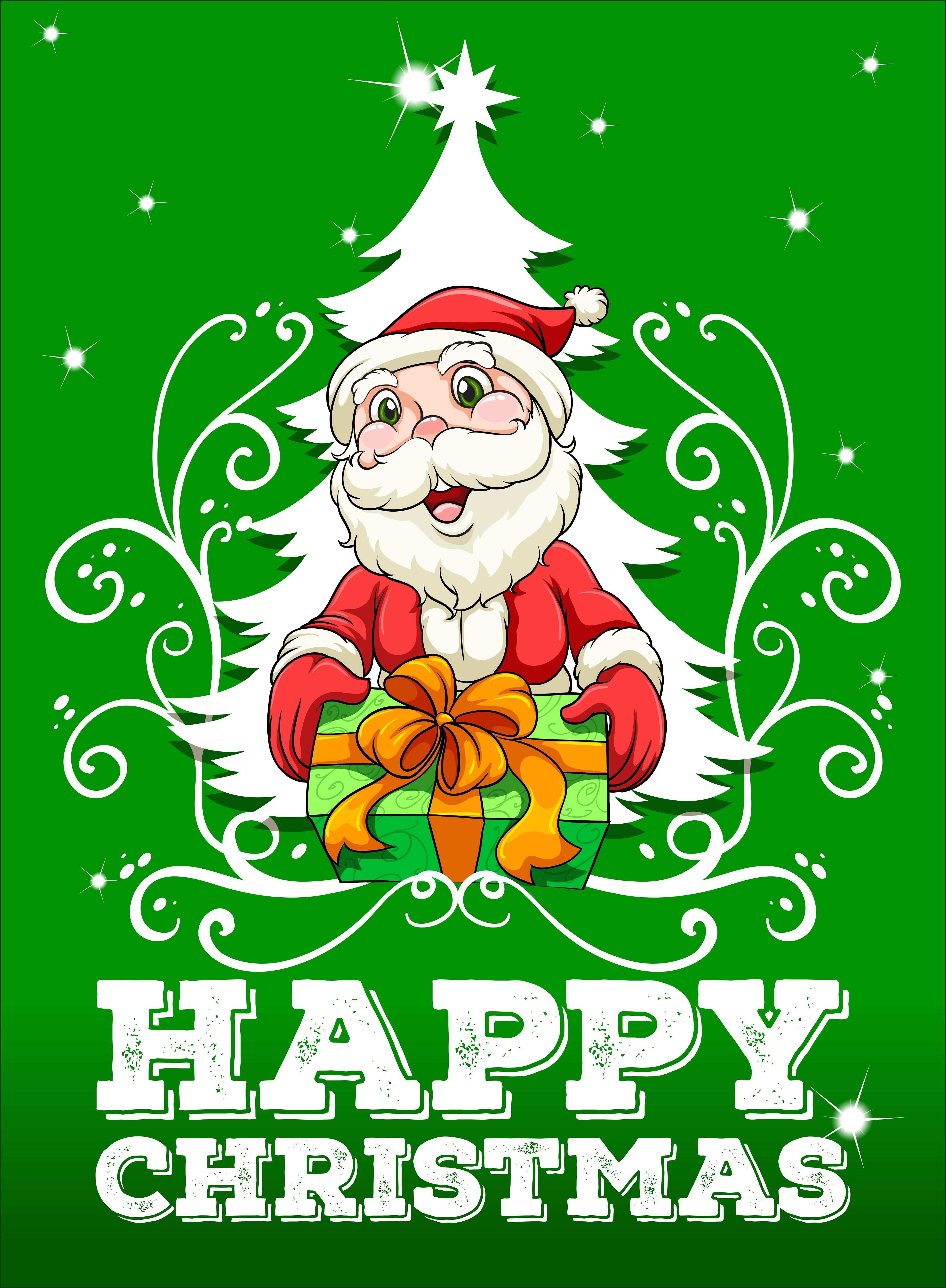 Happy Christmas card with santa 367651 Vector Art at Vecteezy