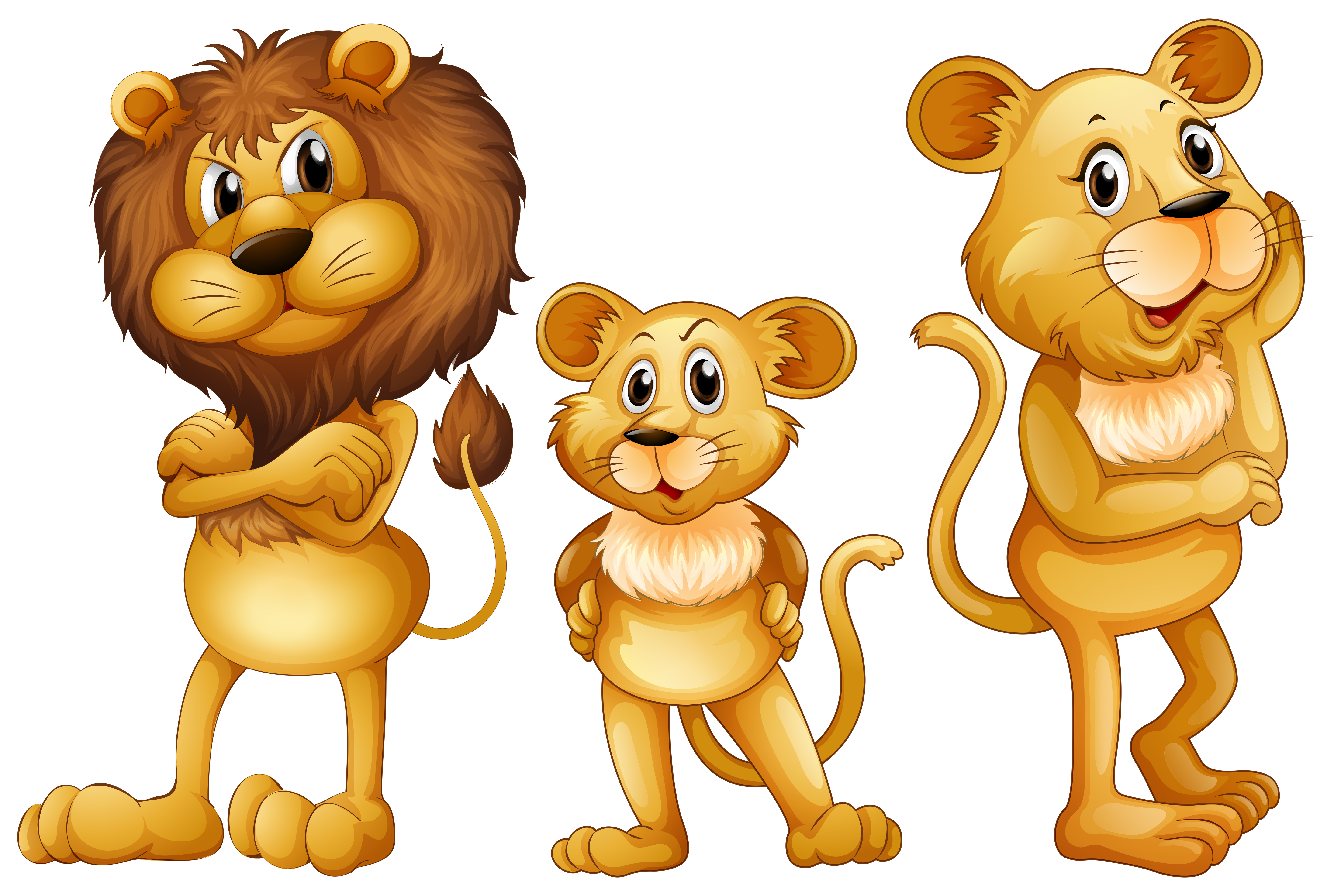 Download Lion family standing together 367677 - Download Free ...