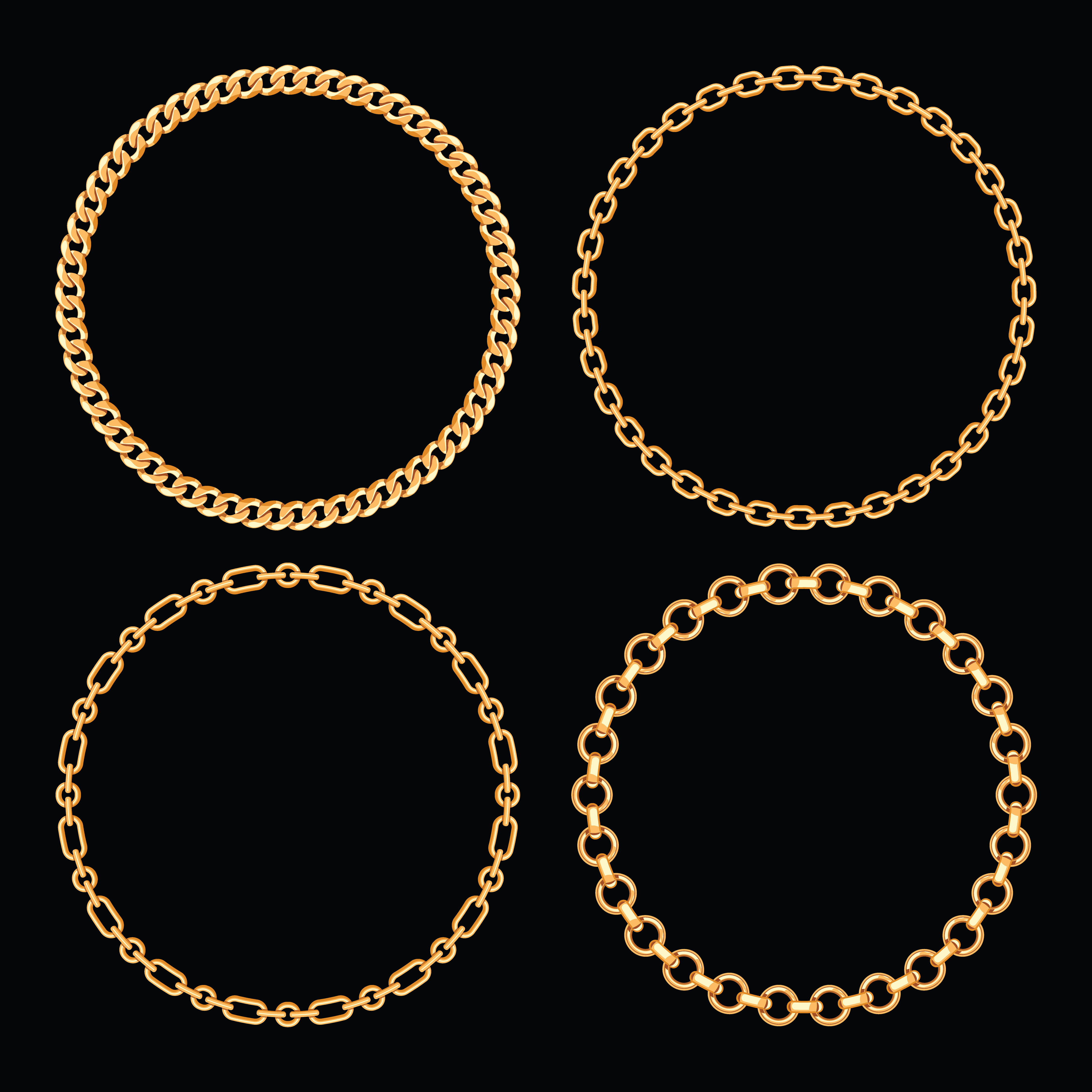 vector round chains chain golden circle illustration frames vecteezy vectors psd melissa held