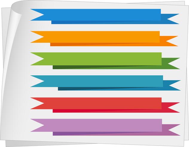 Label templates with colorful ribbons 367802 Vector Art at ...