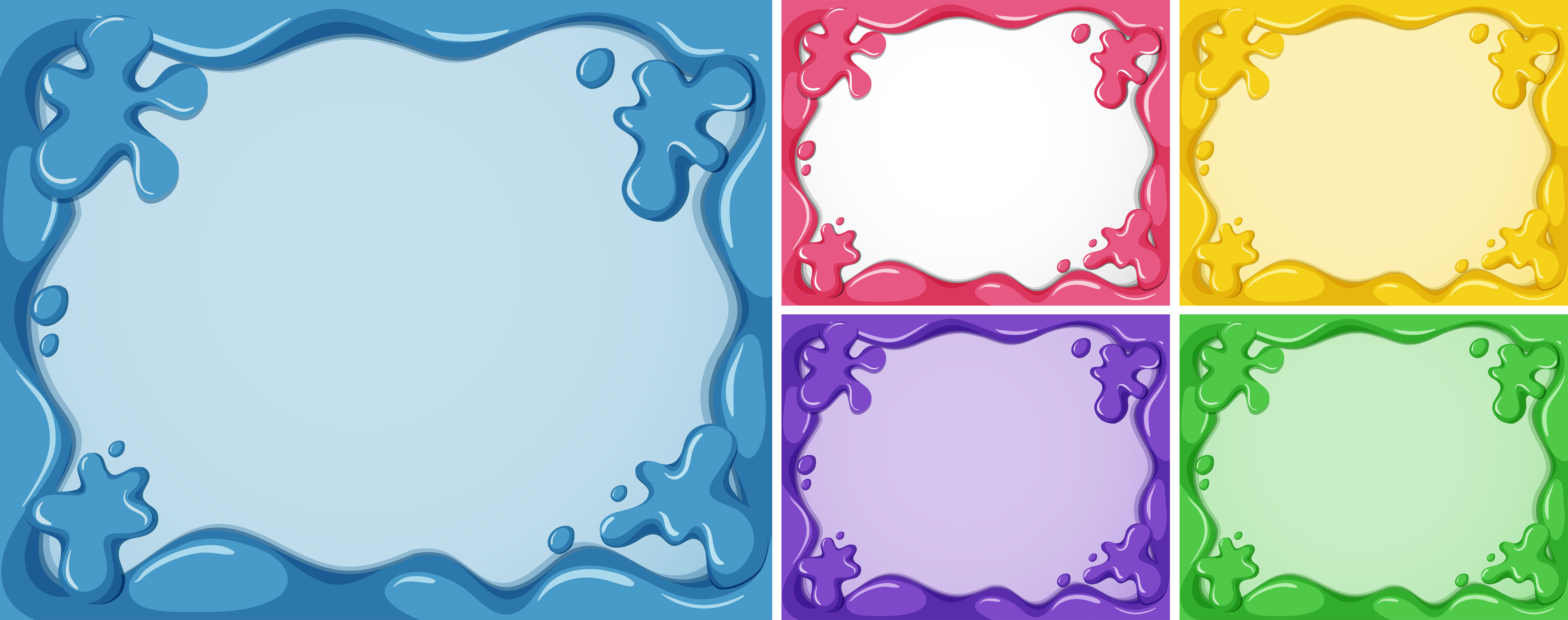 Download Five frame templates in different colors - Download Free ...