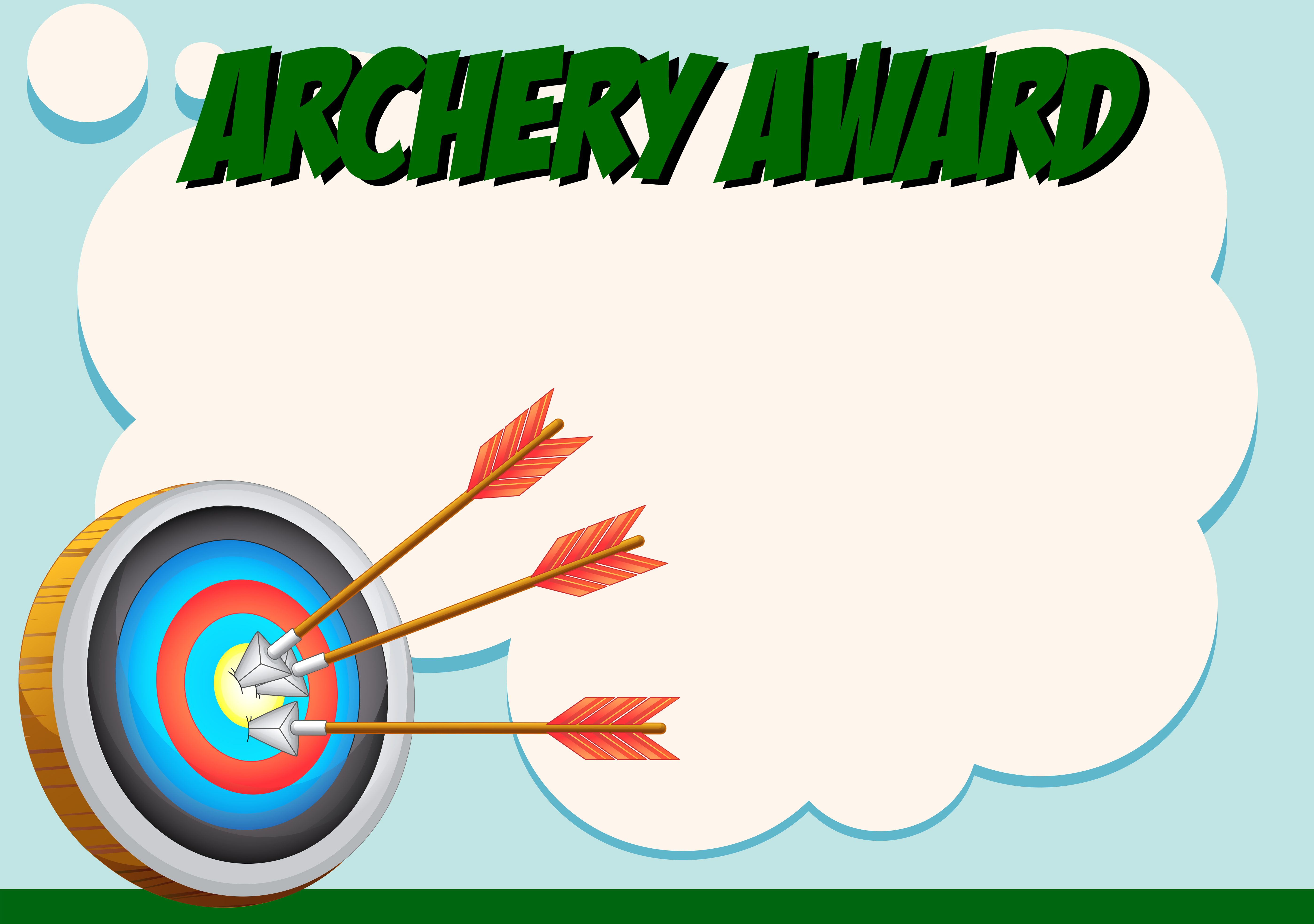 Certificate Template For Archery Award 367880 Vector Art At Vecteezy