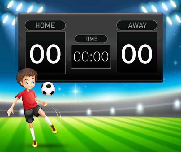 A soccer scoreboard template vector