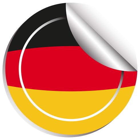 Diseño de etiqueta para la bandera de Alemania. vector