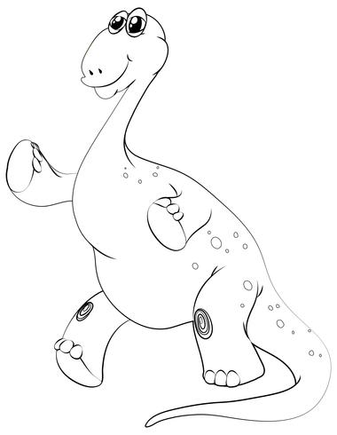 Contorno animal para brachiosaurus vector