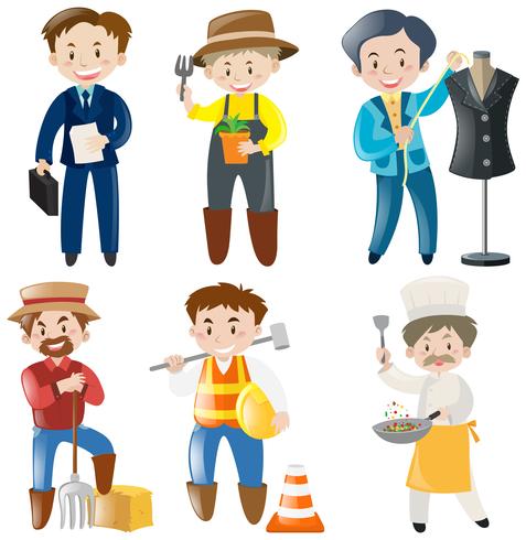 People doing different kinds of jobs vector