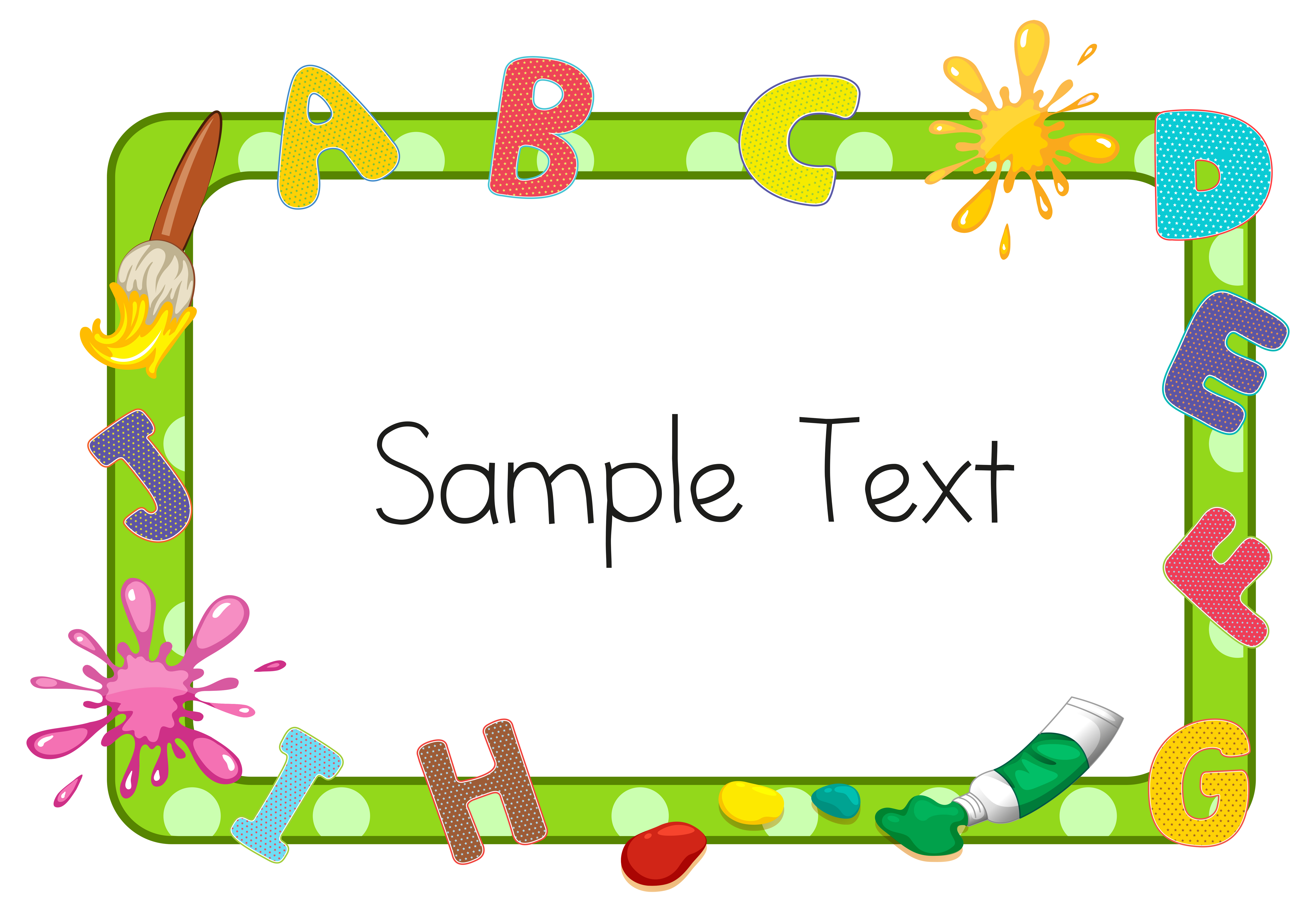 Download Board template with alphabets and color splashes ...