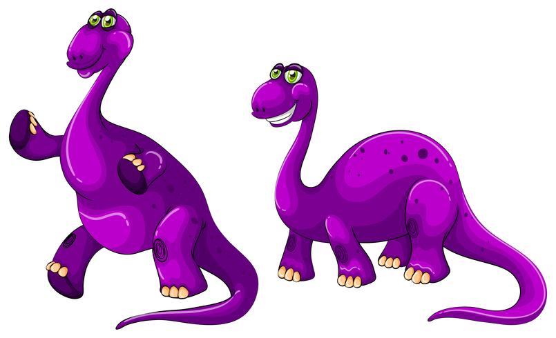 Purple brachiosaurus standing on two legs vector