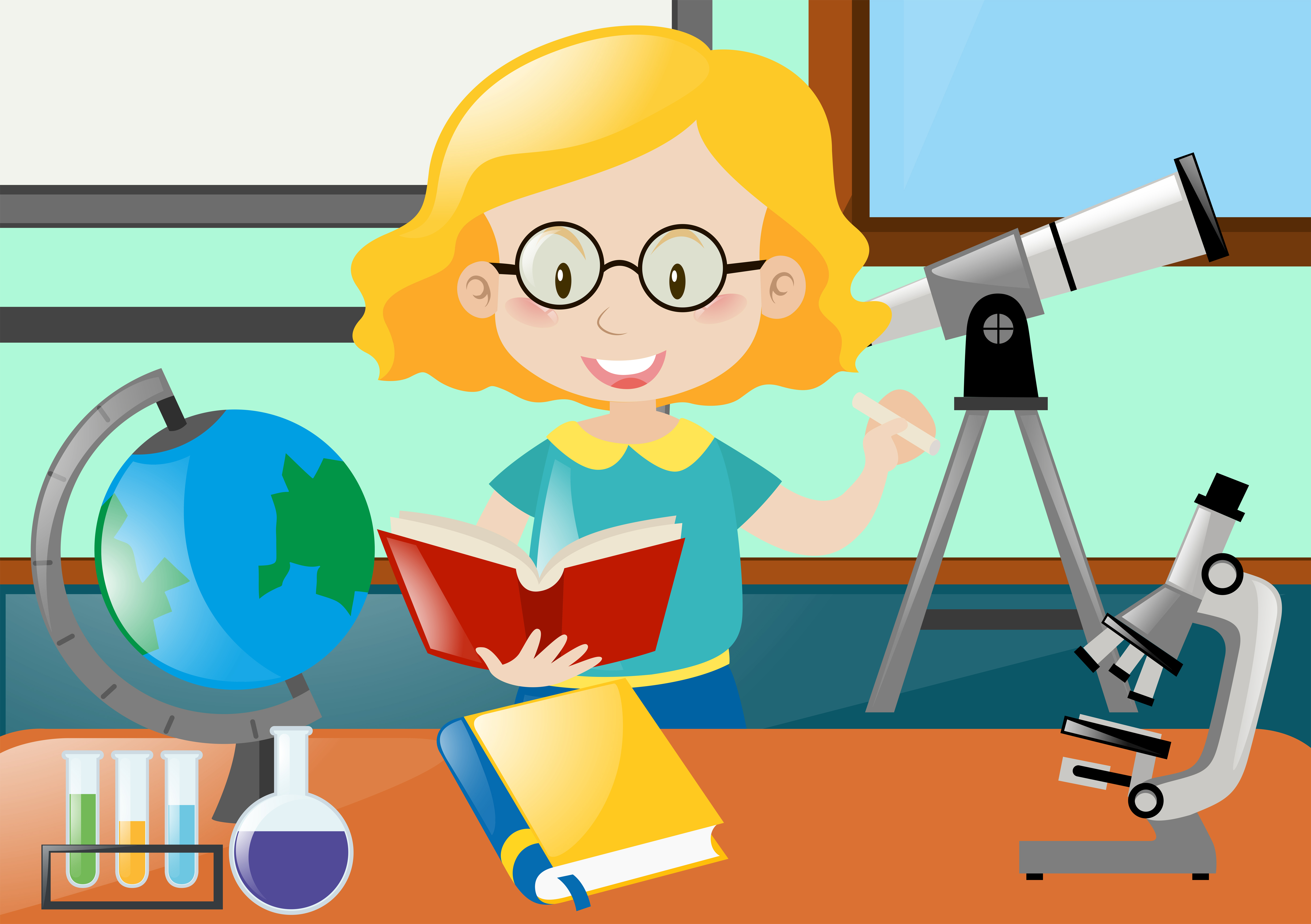 Download Teacher reading book in classroom - Download Free Vectors, Clipart Graphics & Vector Art