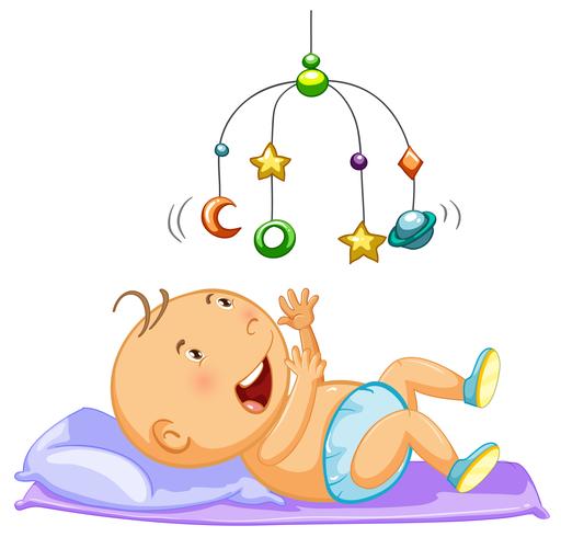 Boy Playing Mobile Toy In Bed Download Free Vectors Clipart Graphics Vector Art