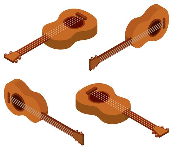 3D design for ukulele vector