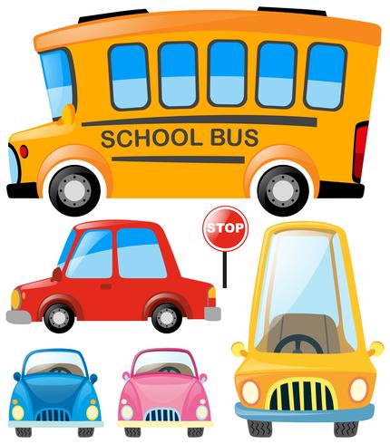 Set of different types of transportation vector