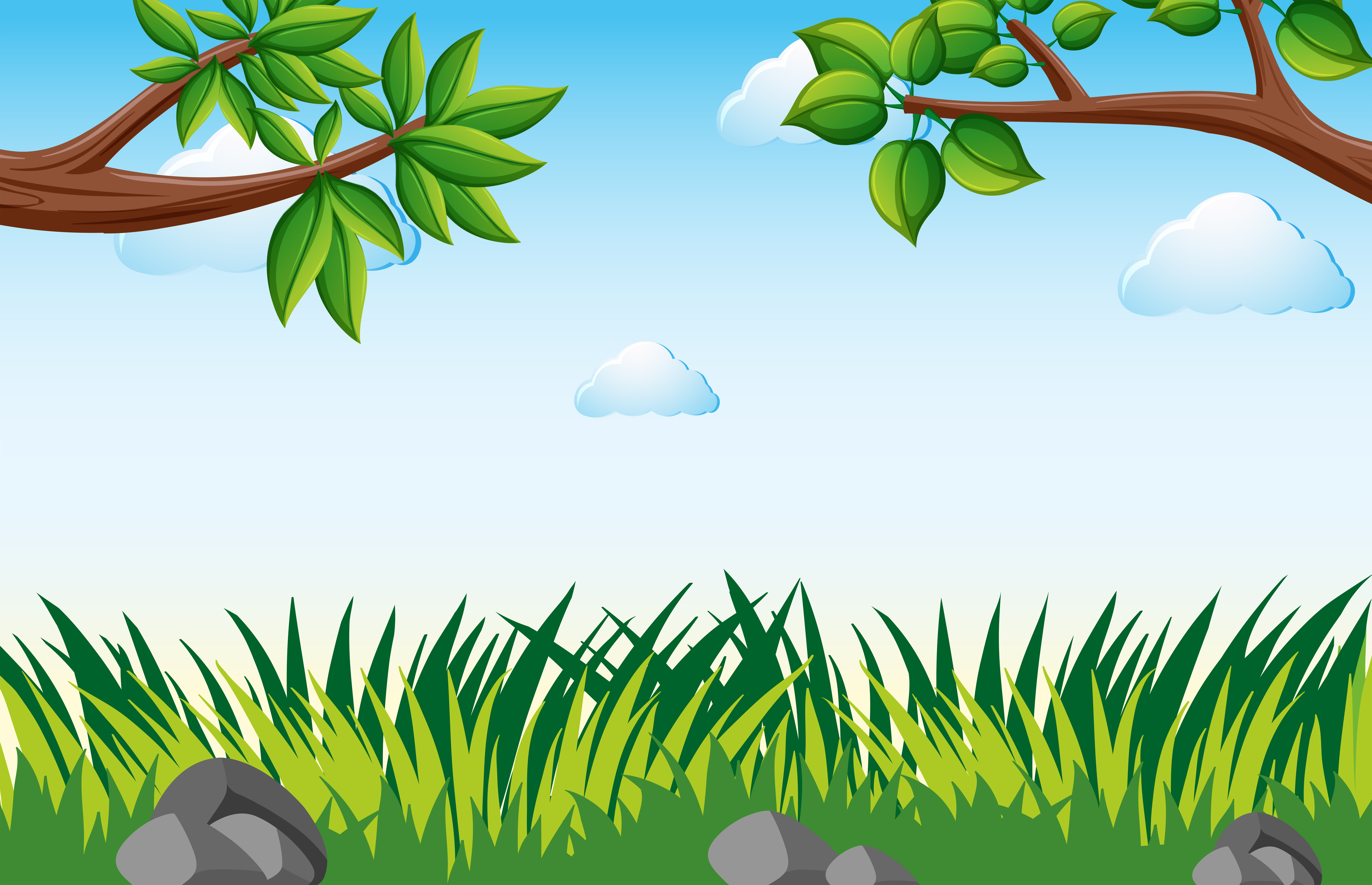 Scene with grass in garden Download Free Vectors Clipart Graphics & Vector Art