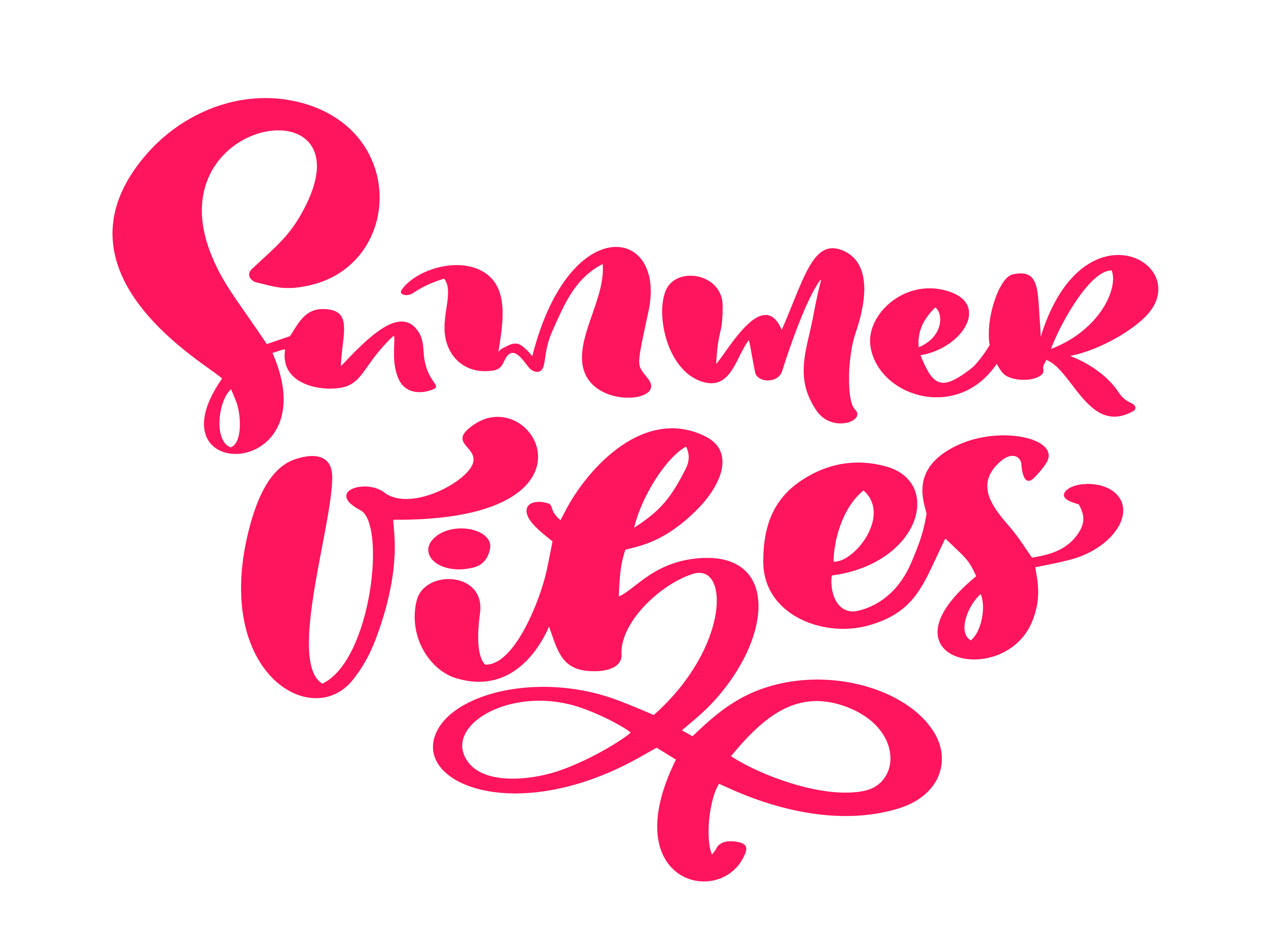 Download Summer vibes hand drawn lettering calligraphy vector text ...