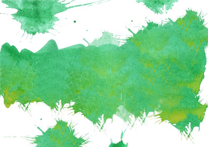 Colorful hand painted watercolor background. Green watercolor brush strokes. Abstract watercolor texture and background for design. Watercolor background on textured paper. vector