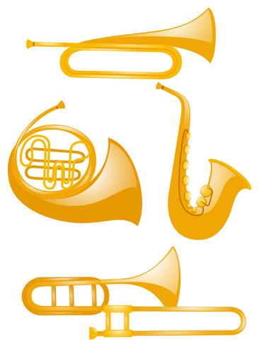 Different types of musical instruments vector